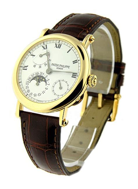 gent's 18k yellow gold patek philippe complicated 5054 strapwatch|Patek Philippe 5054G Officers Case Complicated Automatic.